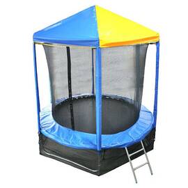 Батут OPTIFIT Like Blue 6ft 1,83 м с сине-желтой крышей, Цвет батута: Синий (сине-желтая крыша)