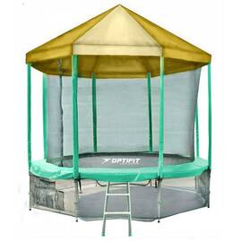 Батут OPTIFIT Like Green 12ft 3,66 м с желтой крышей
