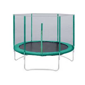 Батут с защитной сеткой "Trampoline 8" диаметр 2,4 м зелёный, Цвет: Зеленый