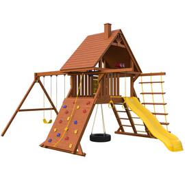 Детский игровой комплекс SUNRISESTAR NS5 с деревянной крышей