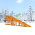 Зимняя горка "IgraGrad Snow Fox", скат 10 м, Покрытие: Пропитка с антисептиком на водной основе Фортеколор