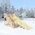 Детская деревянная зимняя горка "IgraGrad Snow Fox", скат 5,9 м без окраски, Покрытие: Без покрытия