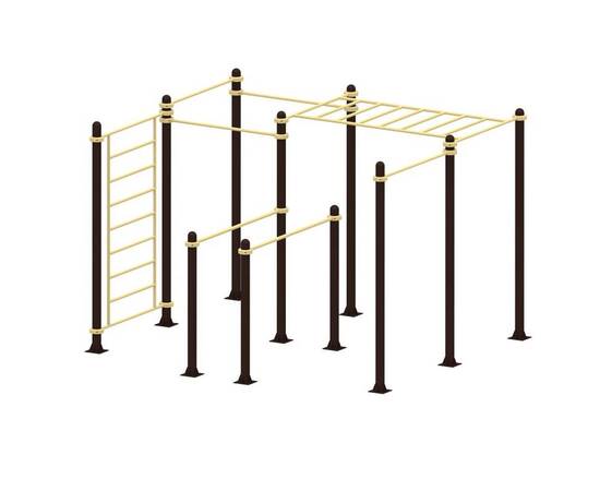 Спортивный комплекс шведская стенка + турник + брусья +рукоход 006 YSK89, Диаметр несущей трубы: 76 мм (частное использование), Заглушка для стоек: АБС-ПЛАСТИКСпортивный комплекс шведская стенка + турник + брусья +рукоход 006 YSK89, Диаметр несущей трубы: 76 мм (частное использование), Заглушка для стоек: АБС-ПЛАСТИК[image_num]