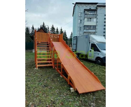 Детская деревянная зимняя горка "IgraGrad Snow Fox", скат 5,9 м без окраски, Покрытие: Без покрытияДетская деревянная зимняя горка "IgraGrad Snow Fox", скат 5,9 м без окраски, Покрытие: Без покрытия[image_num]