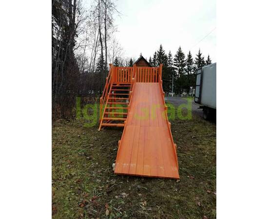 Детская деревянная зимняя горка "IgraGrad Snow Fox", скат 5,9 м без окраски, Покрытие: Без покрытияДетская деревянная зимняя горка "IgraGrad Snow Fox", скат 5,9 м без окраски, Покрытие: Без покрытия[image_num]