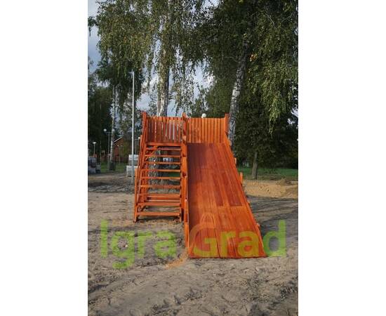 Детская деревянная зимняя горка "IgraGrad Snow Fox", скат 5,9 м без окраски, Покрытие: Без покрытияДетская деревянная зимняя горка "IgraGrad Snow Fox", скат 5,9 м без окраски, Покрытие: Без покрытия[image_num]