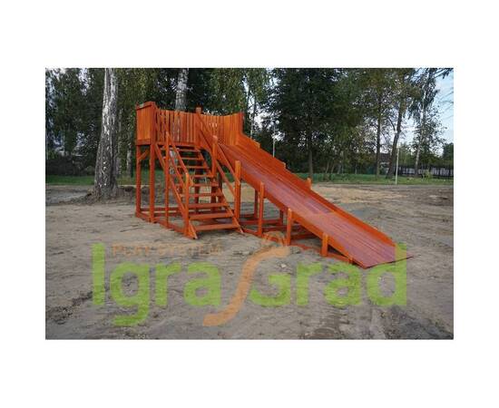 Детская деревянная зимняя горка "IgraGrad Snow Fox", скат 5,9 м без окраски, Покрытие: Без покрытияДетская деревянная зимняя горка "IgraGrad Snow Fox", скат 5,9 м без окраски, Покрытие: Без покрытия[image_num]