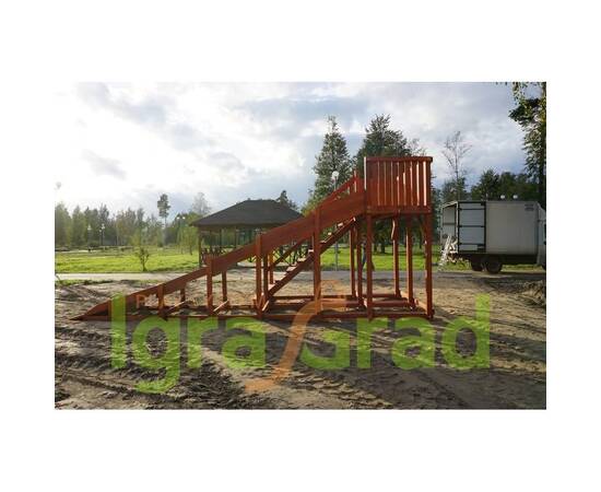 Детская деревянная зимняя горка "IgraGrad Snow Fox", скат 5,9 м без окраски, Покрытие: Без покрытияДетская деревянная зимняя горка "IgraGrad Snow Fox", скат 5,9 м без окраски, Покрытие: Без покрытия[image_num]