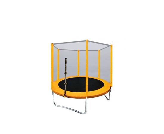 Батут с защитной сеткой "Trampoline 8" диаметр 2,4 м жёлтый, Цвет: ЖёлтыйБатут с защитной сеткой "Trampoline 8" диаметр 2,4 м жёлтый, Цвет: Жёлтый[image_num]