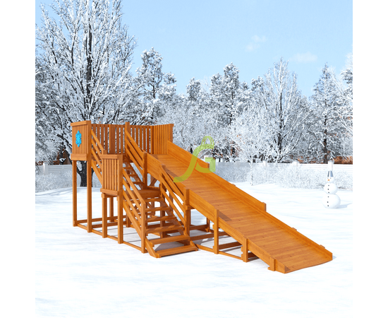 Детская деревянная зимняя горка "IgraGrad Snow Fox", скат 5,9 м без окраски, Покрытие: Без покрытияДетская деревянная зимняя горка "IgraGrad Snow Fox", скат 5,9 м без окраски, Покрытие: Без покрытия[image_num]