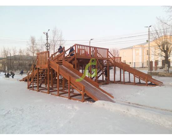 Зимняя горка "IgraGrad Snow Fox", 4 ската, Покрытие: Пропитка с антисептиком на водной основе ФортеколорЗимняя горка "IgraGrad Snow Fox", 4 ската, Покрытие: Пропитка с антисептиком на водной основе Фортеколор[image_num]