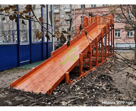 Зимняя горка "IgraGrad Snow Fox", скат 10 м, Покрытие: Пропитка с антисептиком на водной основе ФортеколорЗимняя горка "IgraGrad Snow Fox", скат 10 м, Покрытие: Пропитка с антисептиком на водной основе Фортеколор[image_num]