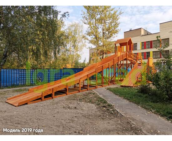 Зимняя деревянная горка "IgraGrad Snow Fox 12 м" с двумя скатами, без окраски, Покрытие: Без покрытияЗимняя деревянная горка "IgraGrad Snow Fox 12 м" с двумя скатами, без окраски, Покрытие: Без покрытия[image_num]
