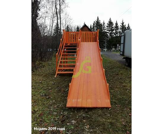 Детская деревянная зимняя горка "IgraGrad Snow Fox", скат 5,9 м без окраски, Покрытие: Без покрытияДетская деревянная зимняя горка "IgraGrad Snow Fox", скат 5,9 м без окраски, Покрытие: Без покрытия[image_num]