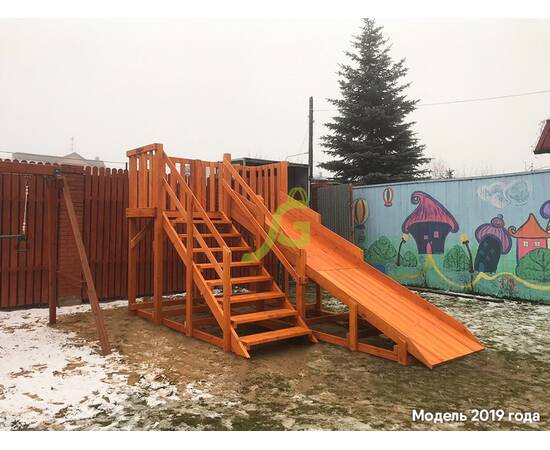 Деревянная зимняя горка "IgraGrad Snow Fox", скат 4 м, Покрытие: Пропитка с антисептиком на водной основе ФортеколорДеревянная зимняя горка "IgraGrad Snow Fox", скат 4 м, Покрытие: Пропитка с антисептиком на водной основе Фортеколор[image_num]