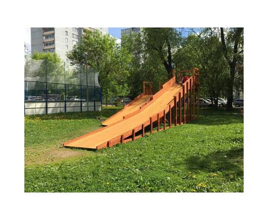 Зимняя деревянная игровая горка Савушка "Зима" - 9, Покрытие: ЛК покрытие с разрешающим сертификатом для покрытия детских игровых площадокЗимняя деревянная игровая горка Савушка "Зима" - 9, Покрытие: ЛК покрытие с разрешающим сертификатом для покрытия детских игровых площадок[image_num]