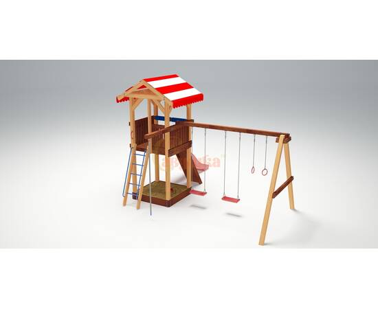 Детская деревянная игровая площадка Савушка 5Детская деревянная игровая площадка Савушка 5[image_num]