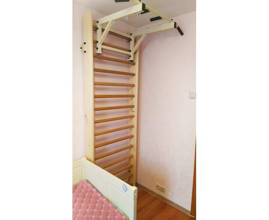 Шведская стенка деревянная Сосна Бук 260x80x14 см + ДСК - турник семейный, Ширина стенки: 80 см, Высота стенки: 260 смШведская стенка деревянная Сосна Бук 260x80x14 см + ДСК - турник семейный, Ширина стенки: 80 см, Высота стенки: 260 см[image_num]