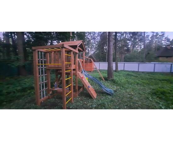 Детская игровая площадка Лео с гнездом (с покраской), Покрытие: С покраскойДетская игровая площадка Лео с гнездом (с покраской), Покрытие: С покраской[image_num]