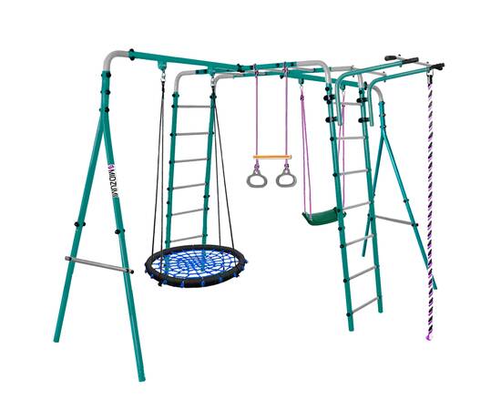 Уличный детский спортивный комплекс Midzumi Tenshi Large XL (зеленое), Цвет качелей: Черно/зеленый, Комплектация комплекса: Качели гнездо 100 смУличный детский спортивный комплекс Midzumi Tenshi Large XL (зеленое), Цвет качелей: Черно/зеленый, Комплектация комплекса: Качели гнездо 100 см[image_num]