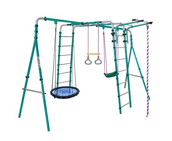Уличный детский спортивный комплекс Midzumi Tenshi Large L (зеленое), Цвет качелей: Черно/зеленый, Комплектация комплекса: Качели ГНЕЗДО 80 смУличный детский спортивный комплекс Midzumi Tenshi Large L (зеленое), Цвет качелей: Черно/зеленый, Комплектация комплекса: Качели ГНЕЗДО 80 см[image_num]