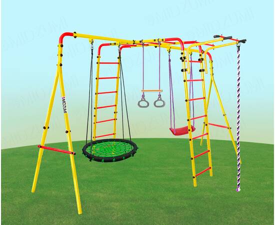 Уличный детский спортивный комплекс Midzumi Chikara Large XL, Комплектация комплекса: Качели гнездо 100 смУличный детский спортивный комплекс Midzumi Chikara Large XL, Комплектация комплекса: Качели гнездо 100 см[image_num]