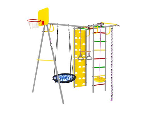 Уличный детский спортивный комплекс Midzumi Rainbow Large L (зеленое), Цвет качелей: Черно/зеленый, Комплектация комплекса: Качели ГНЕЗДО 80 смУличный детский спортивный комплекс Midzumi Rainbow Large L (зеленое), Цвет качелей: Черно/зеленый, Комплектация комплекса: Качели ГНЕЗДО 80 см[image_num]