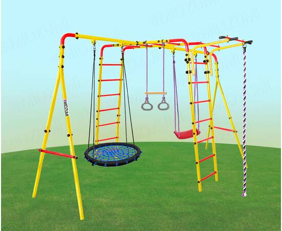 Уличный детский спортивный комплекс Midzumi Chikara Large XL, Комплектация комплекса: Качели гнездо 100 смУличный детский спортивный комплекс Midzumi Chikara Large XL, Комплектация комплекса: Качели гнездо 100 см[image_num]