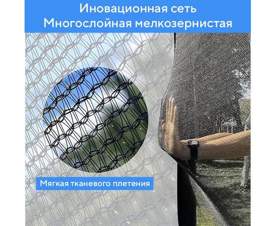 Батут с защитной сеткой "PERFETTO SPORT ACTIVITY 12" диаметр 3,7 м зелёный, Цвет: ЗеленыйБатут с защитной сеткой "PERFETTO SPORT ACTIVITY 12" диаметр 3,7 м зелёный, Цвет: Зеленый[image_num]