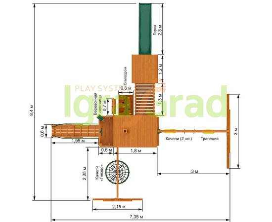 Детская площадка IgraGrad Шато 4Детская площадка IgraGrad Шато 4[image_num]