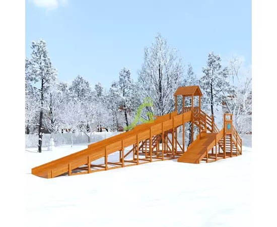 Зимняя деревянная горка "IgraGrad Snow Fox 12 м" с двумя горками (две лестницы), без окраски, Покрытие: Без покрытияЗимняя деревянная горка "IgraGrad Snow Fox 12 м" с двумя горками (две лестницы), без окраски, Покрытие: Без покрытия[image_num]