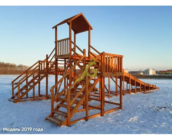 Зимняя деревянная горка "IgraGrad Snow Fox 12 м" с двумя горками (две лестницы), без окраски, Покрытие: Без покрытияЗимняя деревянная горка "IgraGrad Snow Fox 12 м" с двумя горками (две лестницы), без окраски, Покрытие: Без покрытия[image_num]
