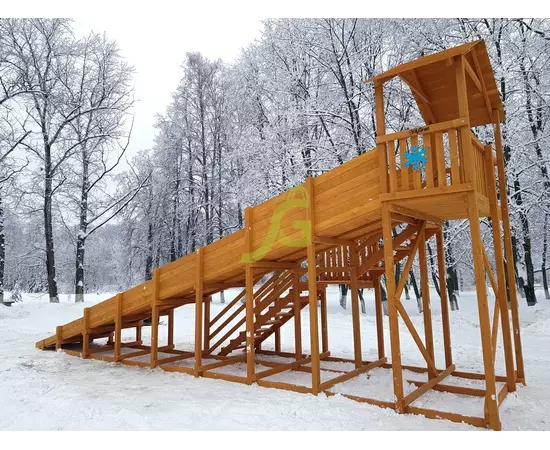 Зимняя горка "IgraGrad Snow Fox (Домик)", скат 10 м, без окраски, Покрытие: Без покрытияЗимняя горка "IgraGrad Snow Fox (Домик)", скат 10 м, без окраски, Покрытие: Без покрытия[image_num]