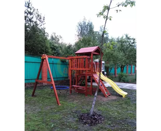 Детская площадка Савушка Мастер 2 с качелями Гнездо 1 метрДетская площадка Савушка Мастер 2 с качелями Гнездо 1 метр[image_num]