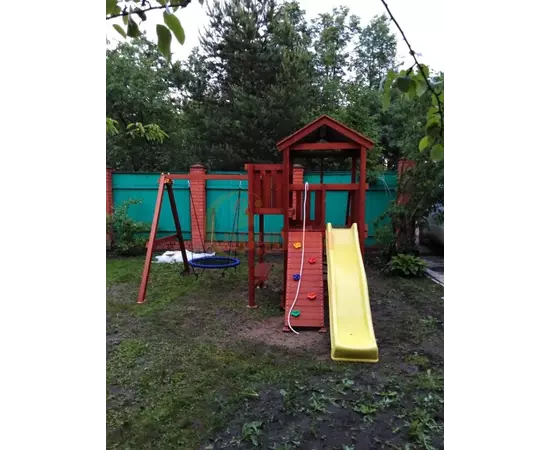 Детская площадка Савушка Мастер 2 с качелями Гнездо 1 метрДетская площадка Савушка Мастер 2 с качелями Гнездо 1 метр[image_num]