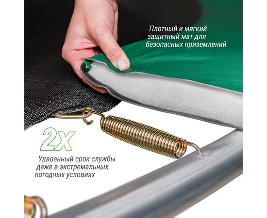 Батут UNIX Line Премиальный / Supreme Basic 12 ft (366 см) зеленыйБатут UNIX Line Премиальный / Supreme Basic 12 ft (366 см) зеленый[image_num]