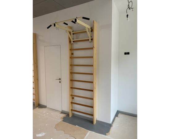 Шведская стенка деревянная Сосна Бук 260x80x14 см + ДСК - турник семейный, Ширина стенки: 80 см, Высота стенки: 260 смШведская стенка деревянная Сосна Бук 260x80x14 см + ДСК - турник семейный, Ширина стенки: 80 см, Высота стенки: 260 см[image_num]