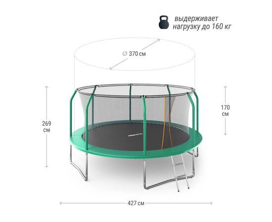 Батут UNIX Line Премиальный / Supreme Basic 14 ft (427 см) зеленыйБатут UNIX Line Премиальный / Supreme Basic 14 ft (427 см) зеленый[image_num]